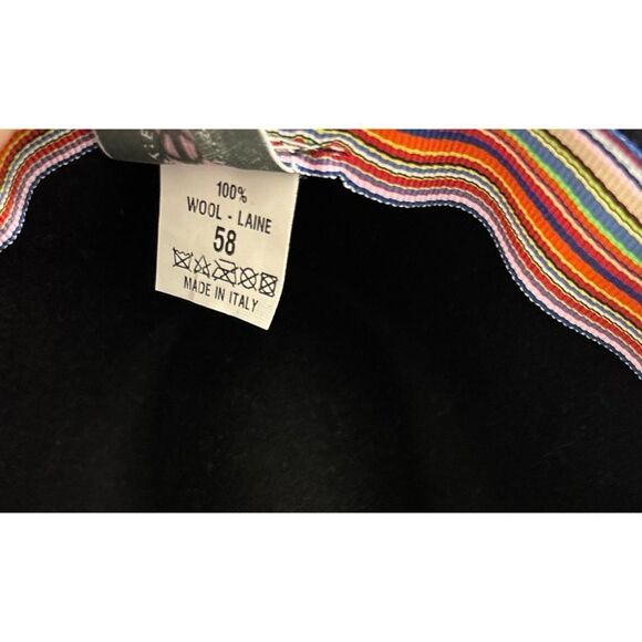 Travaux Unisexe Wool  TRAVAUX EN COURS
Fedora Hat in Black ~ Size 58 main image 7